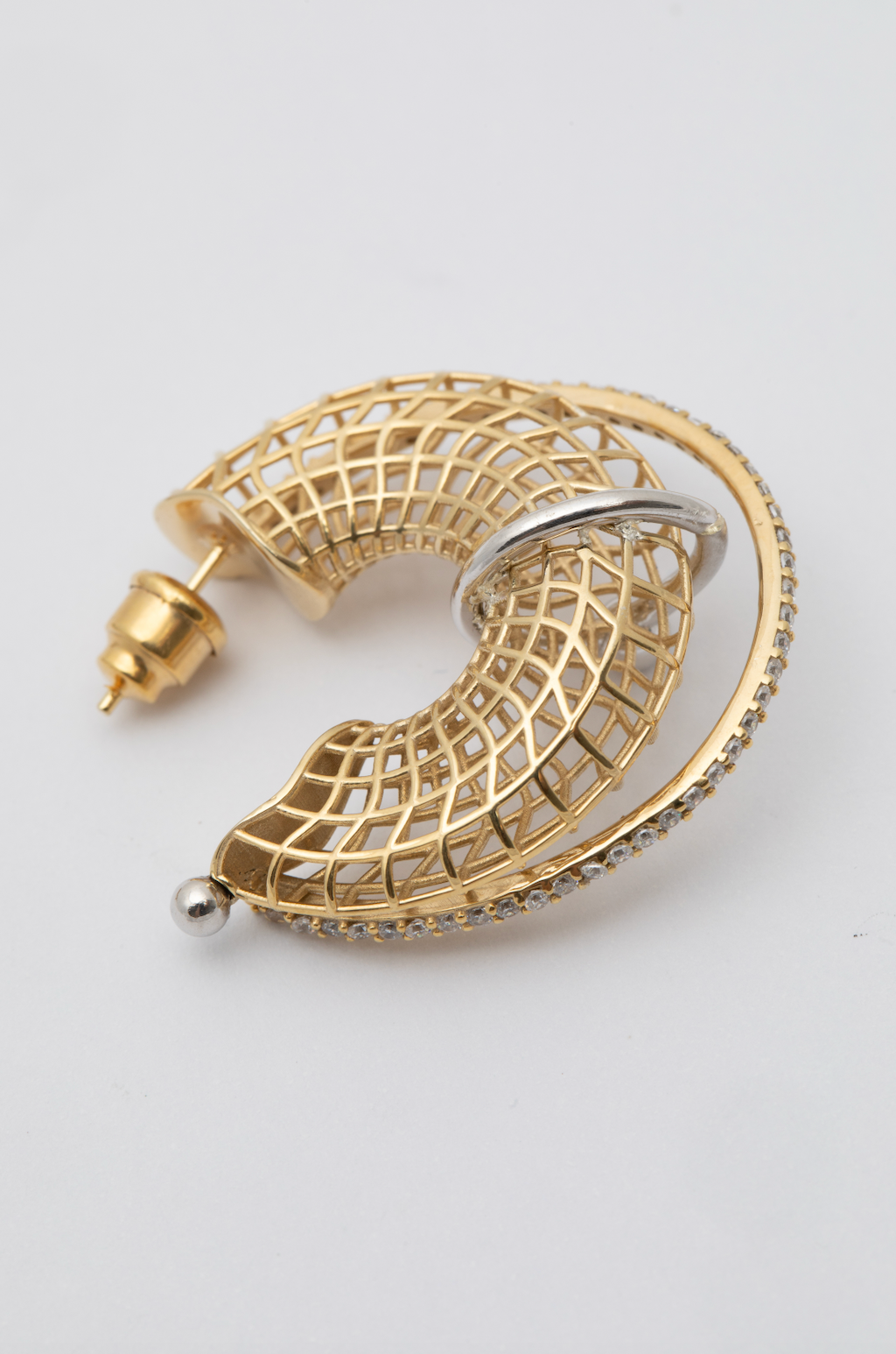 GRID HOOP EARRING