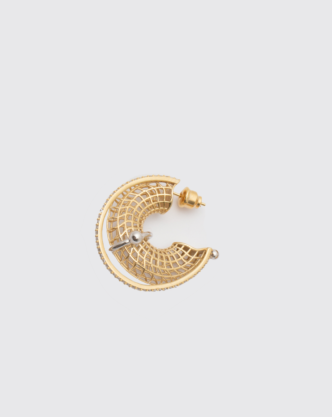 GRID HOOP EARRING